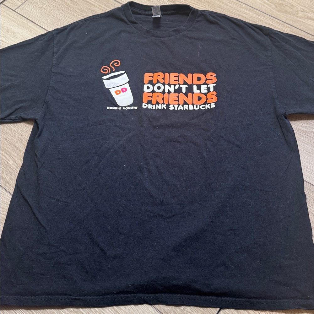 Dunkin Donuts FRIENDS Coffee T Shirt Size XL Graphic Coffee lover Starbucks - Picture 4 of 7